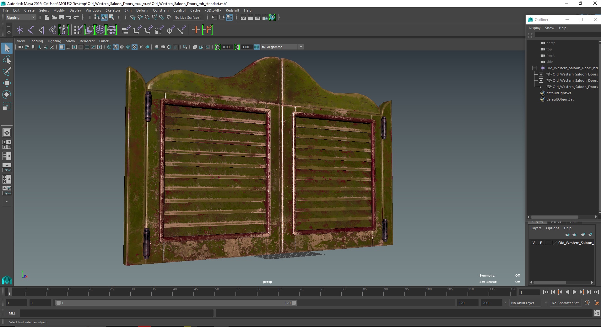 Old Western Saloon Doors 3D model