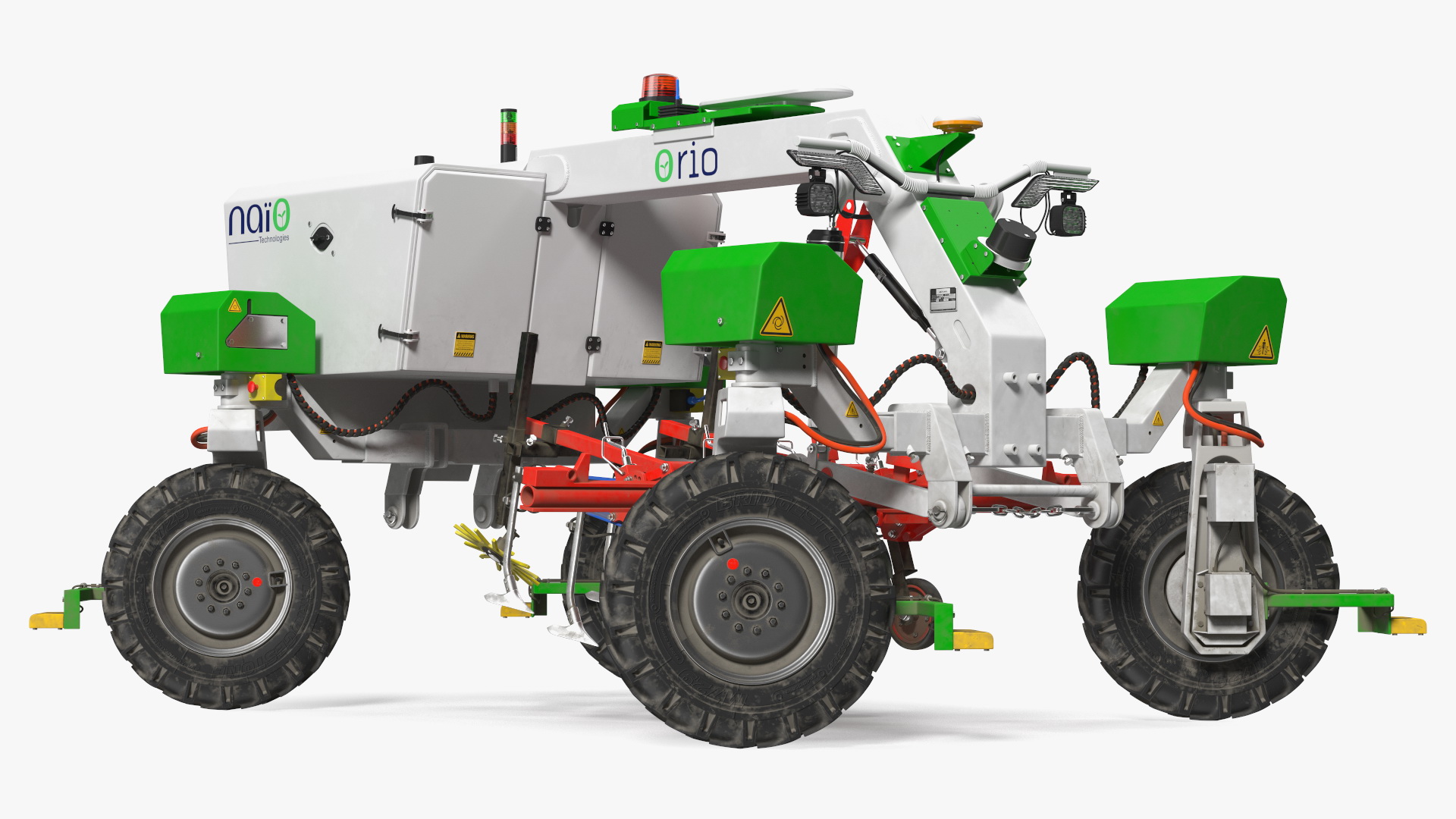 Old Autonomous Farm Robot Orio Naio Rigged 3D
