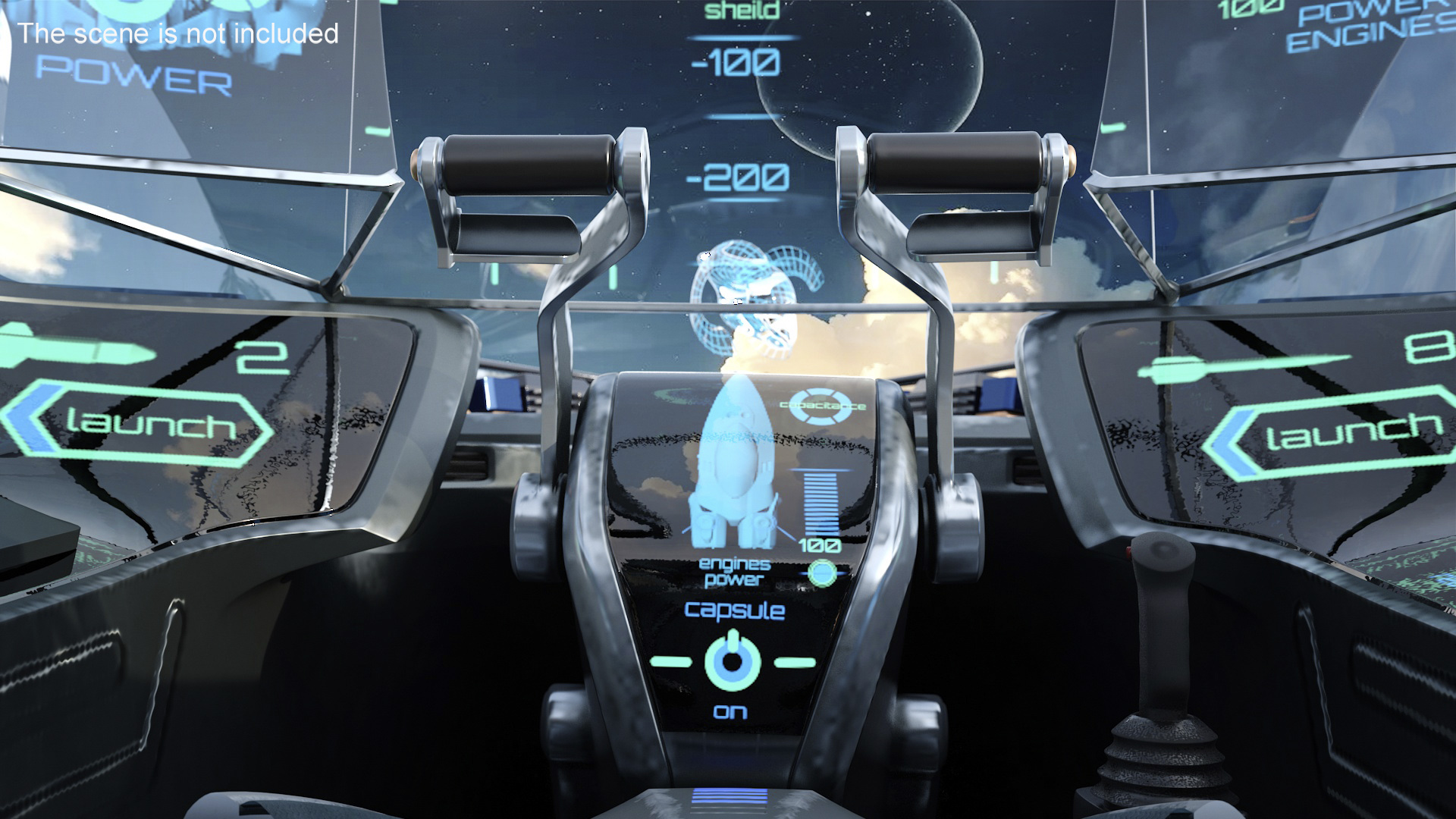 3D model Cockpit Fighter