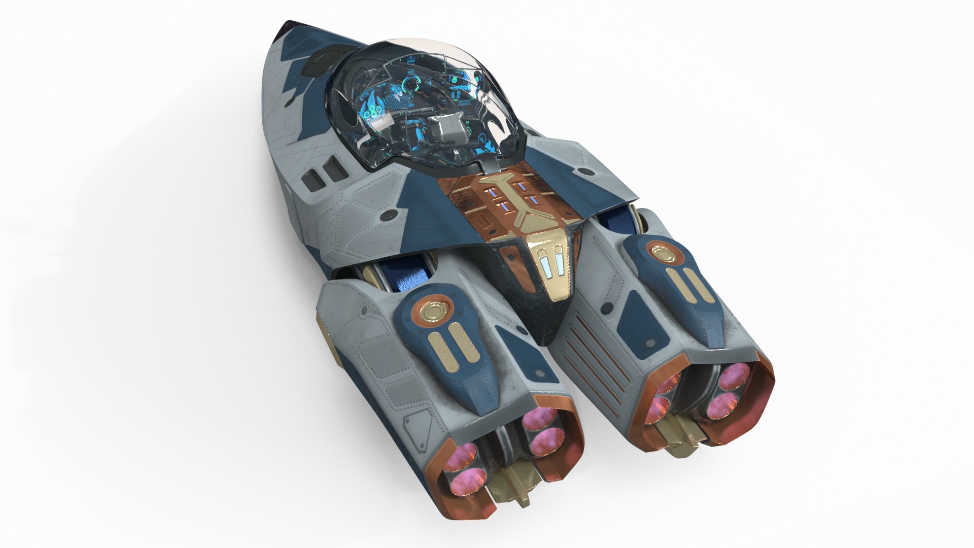 3D model Cockpit Fighter