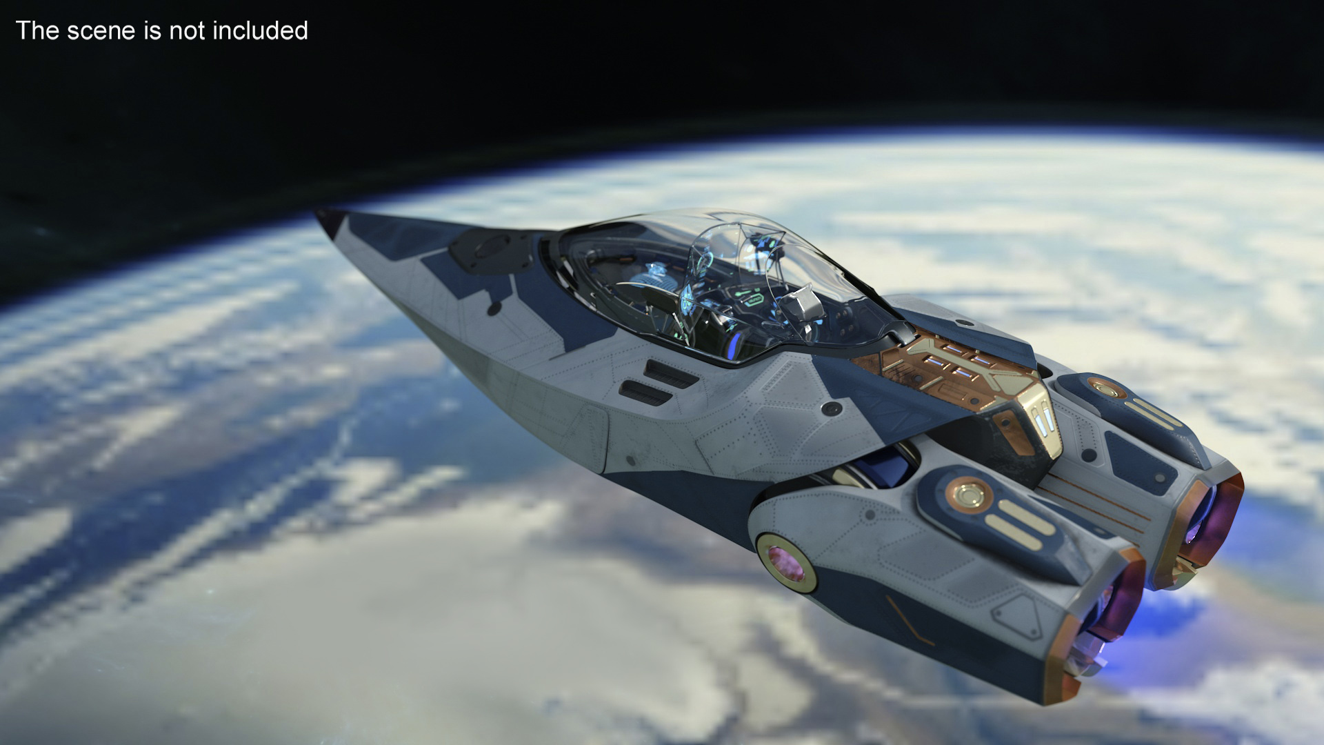 3D model Cockpit Fighter