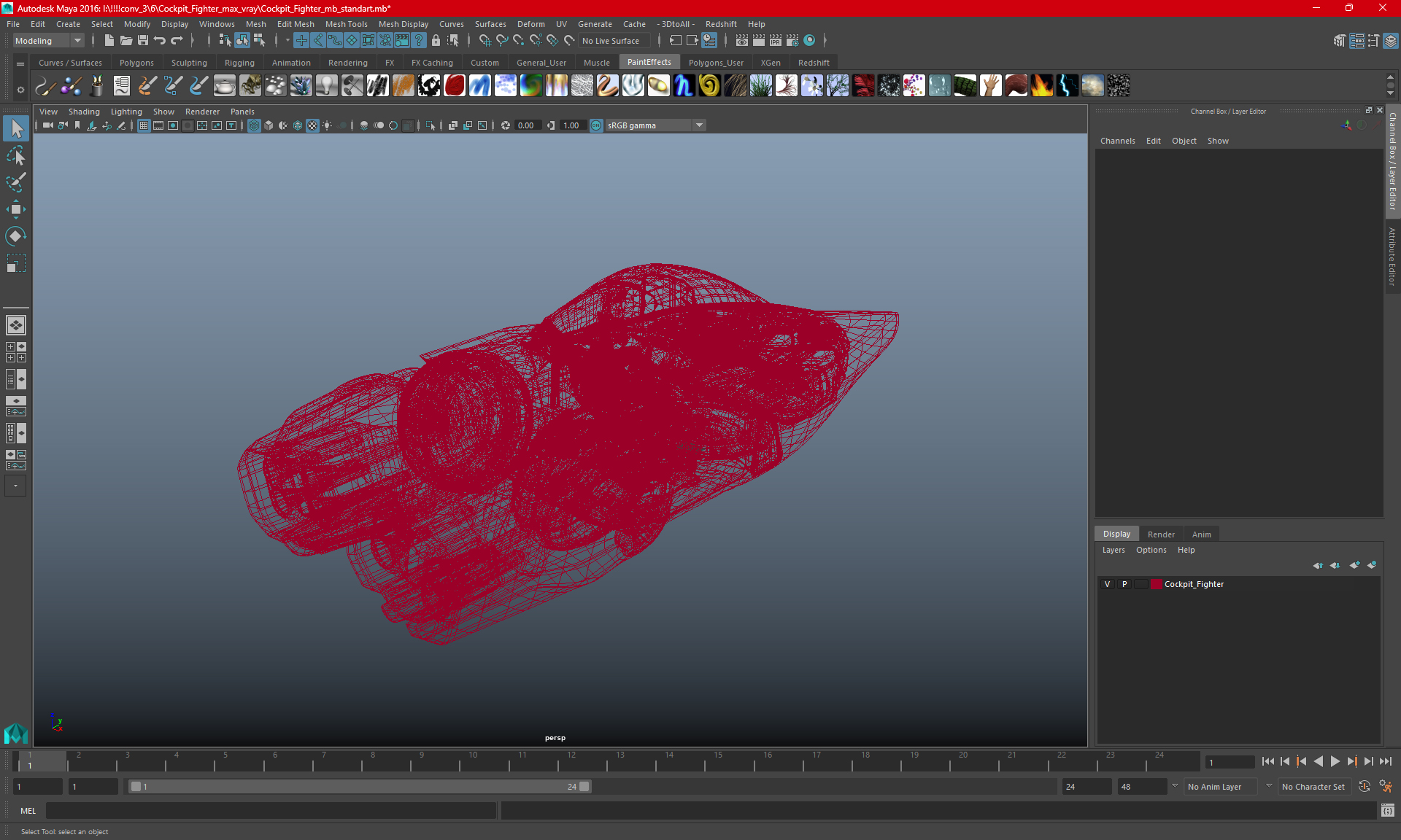 3D model Cockpit Fighter