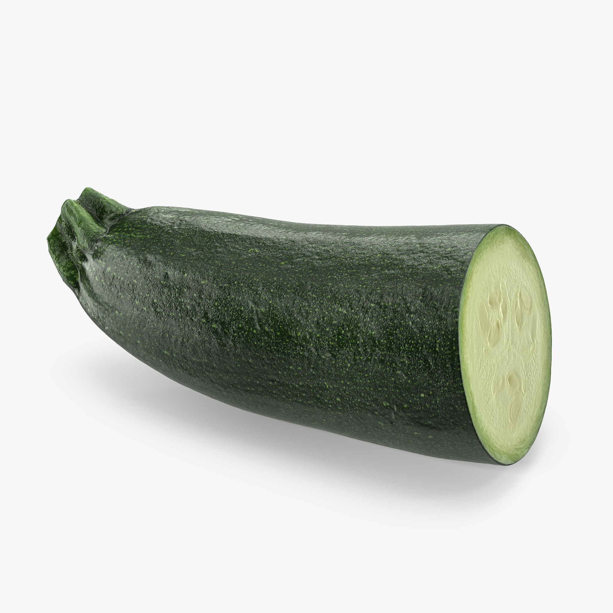 Zucchini Half 3D Model