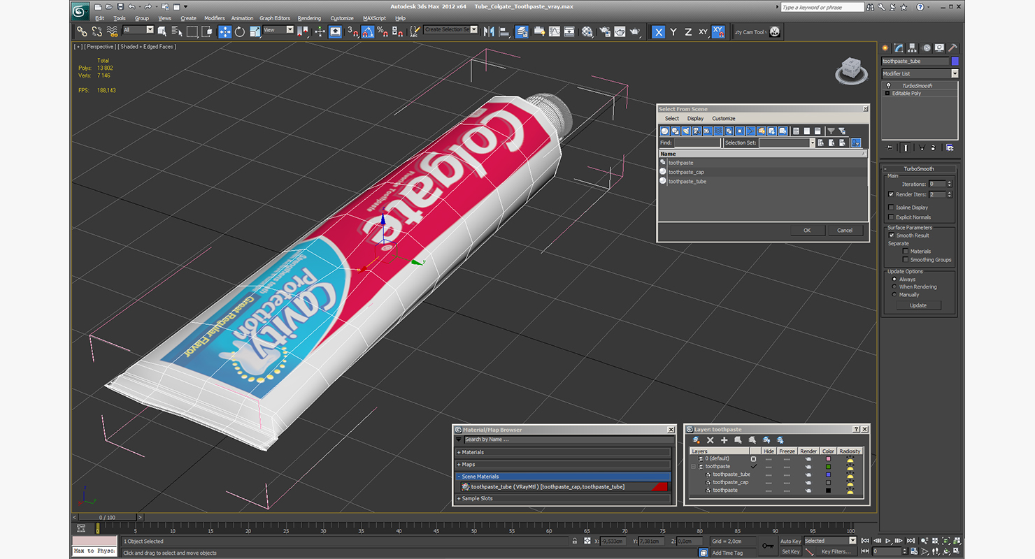 3D Tube Colgate Toothpaste model