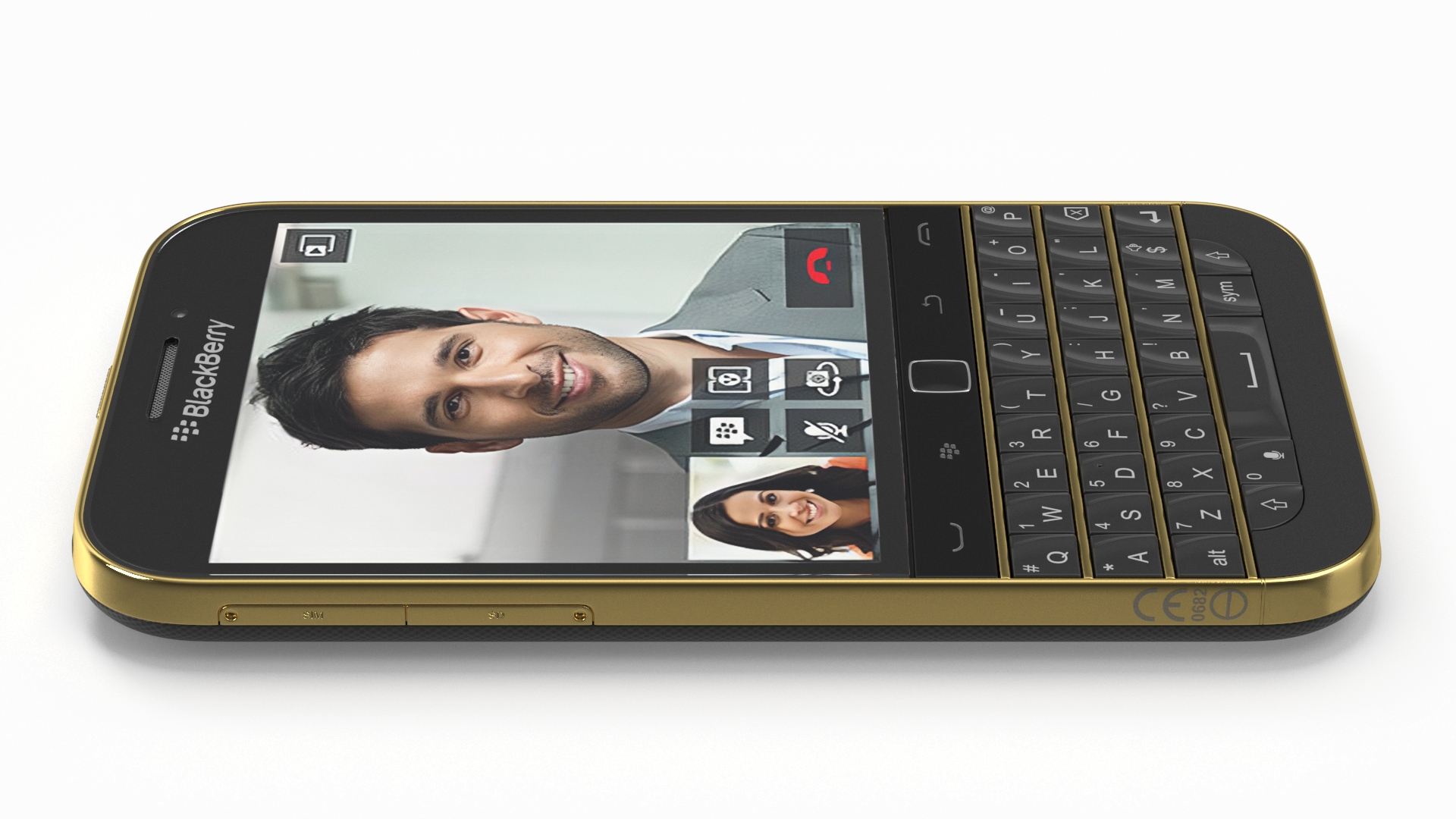Premium Smartphone BlackBerry Gold 3D model