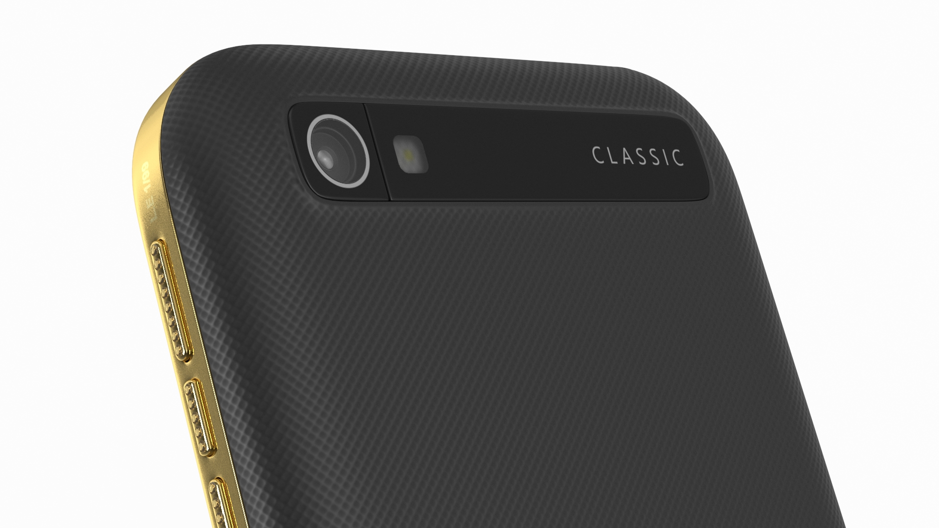 Premium Smartphone BlackBerry Gold 3D model