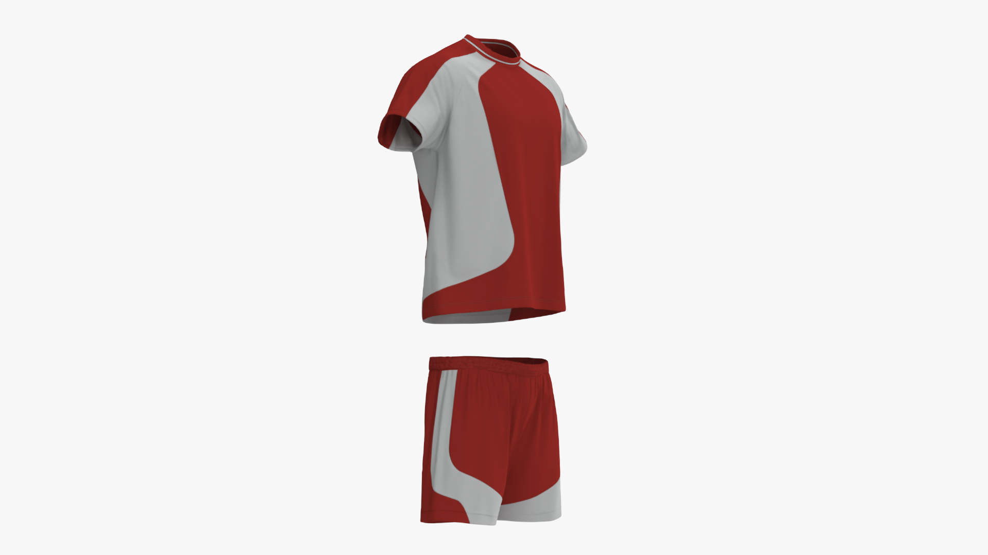 3D Soccer Jersey and Shorts Set model