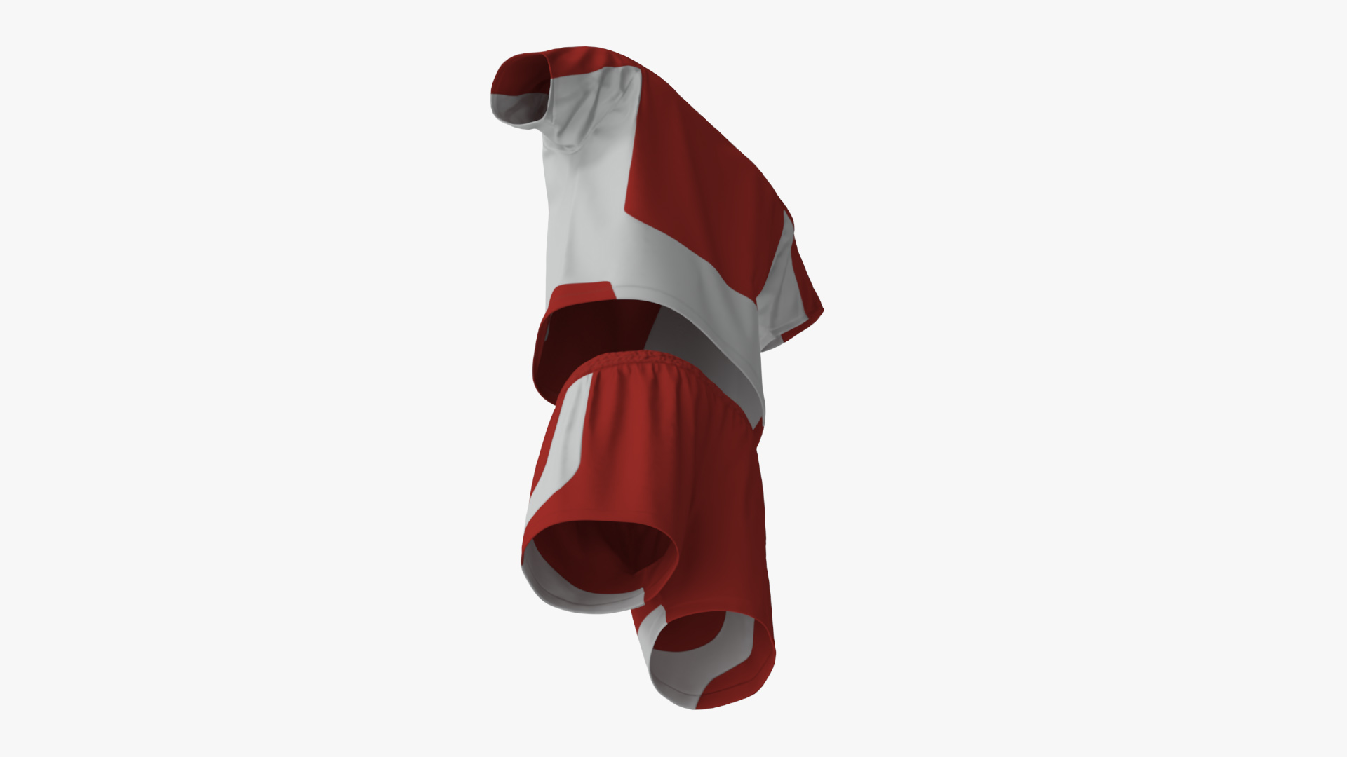 3D Soccer Jersey and Shorts Set model