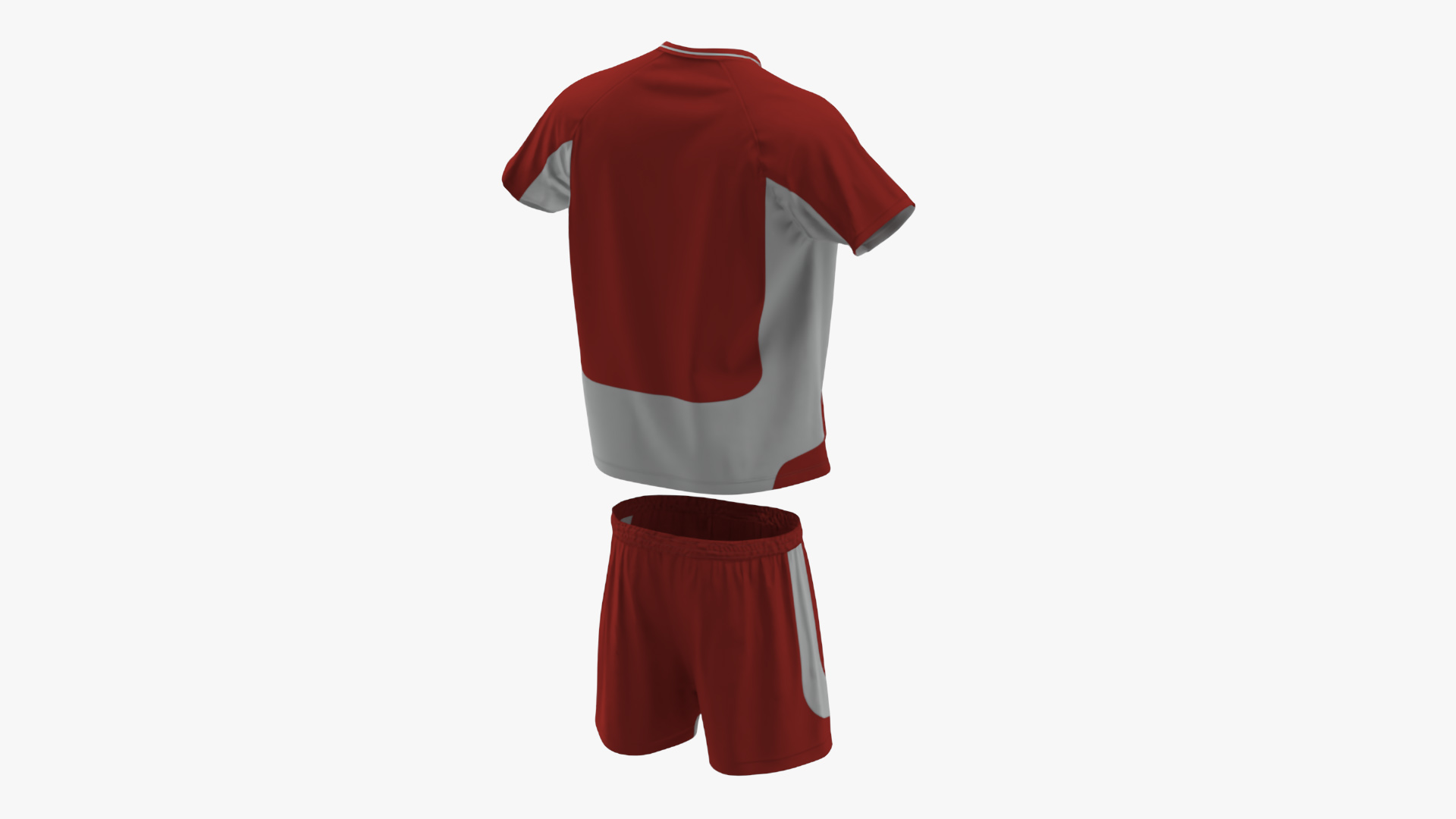 3D Soccer Jersey and Shorts Set model