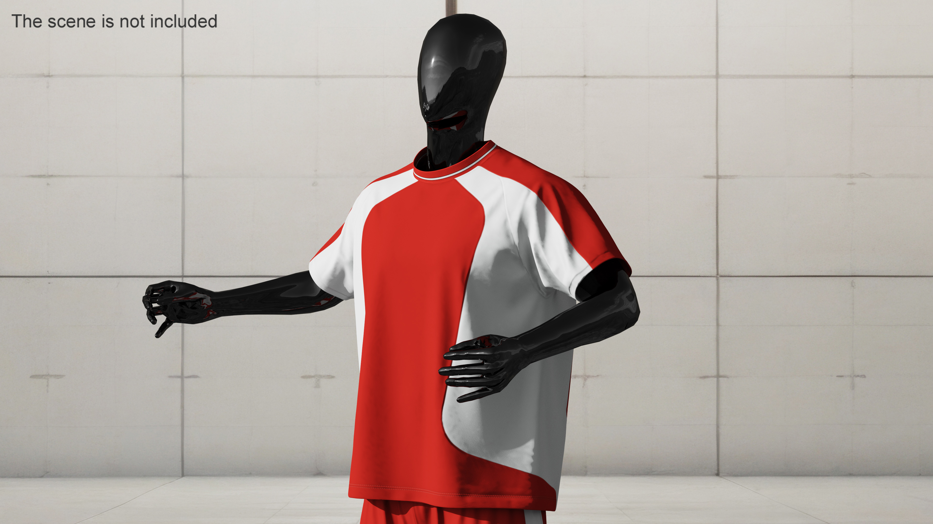 3D Soccer Jersey and Shorts Set model