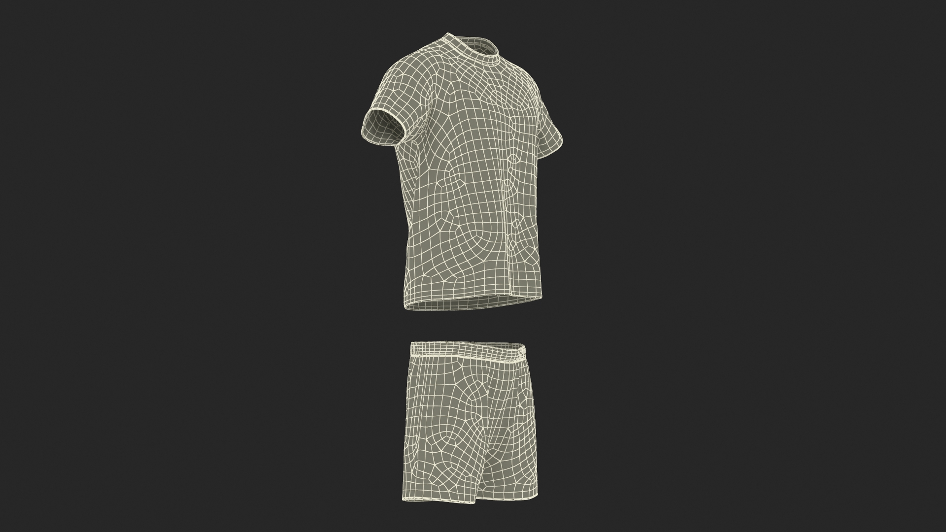 3D Soccer Jersey and Shorts Set model