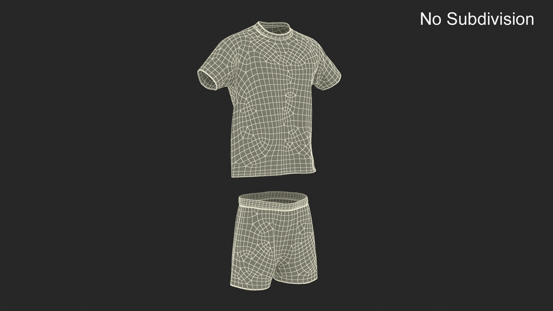 3D Soccer Jersey and Shorts Set model