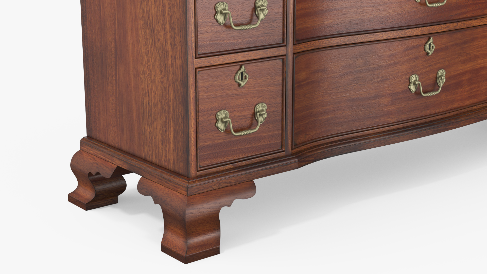 Red Oak Vintage Drawer 3D
