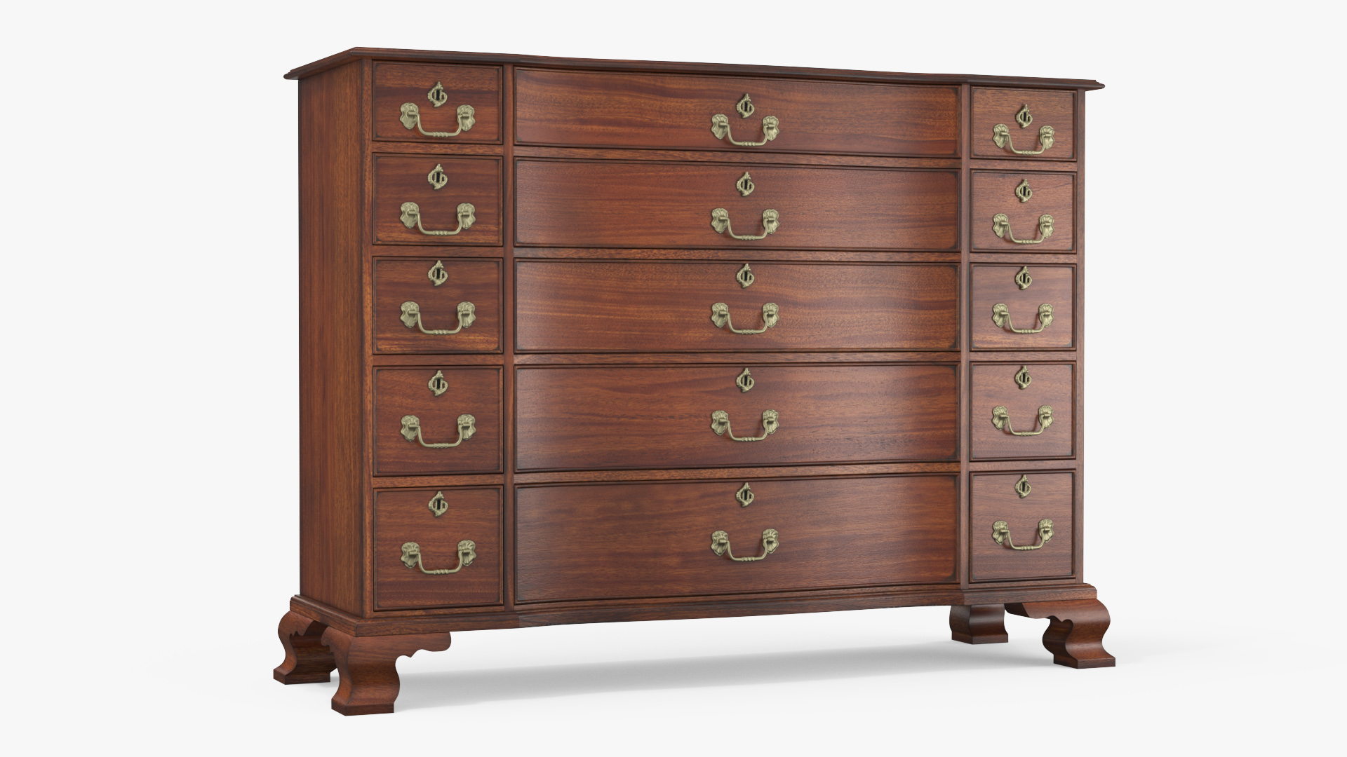 Red Oak Vintage Drawer 3D