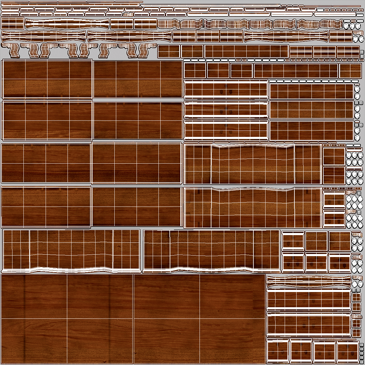 Red Oak Vintage Drawer 3D
