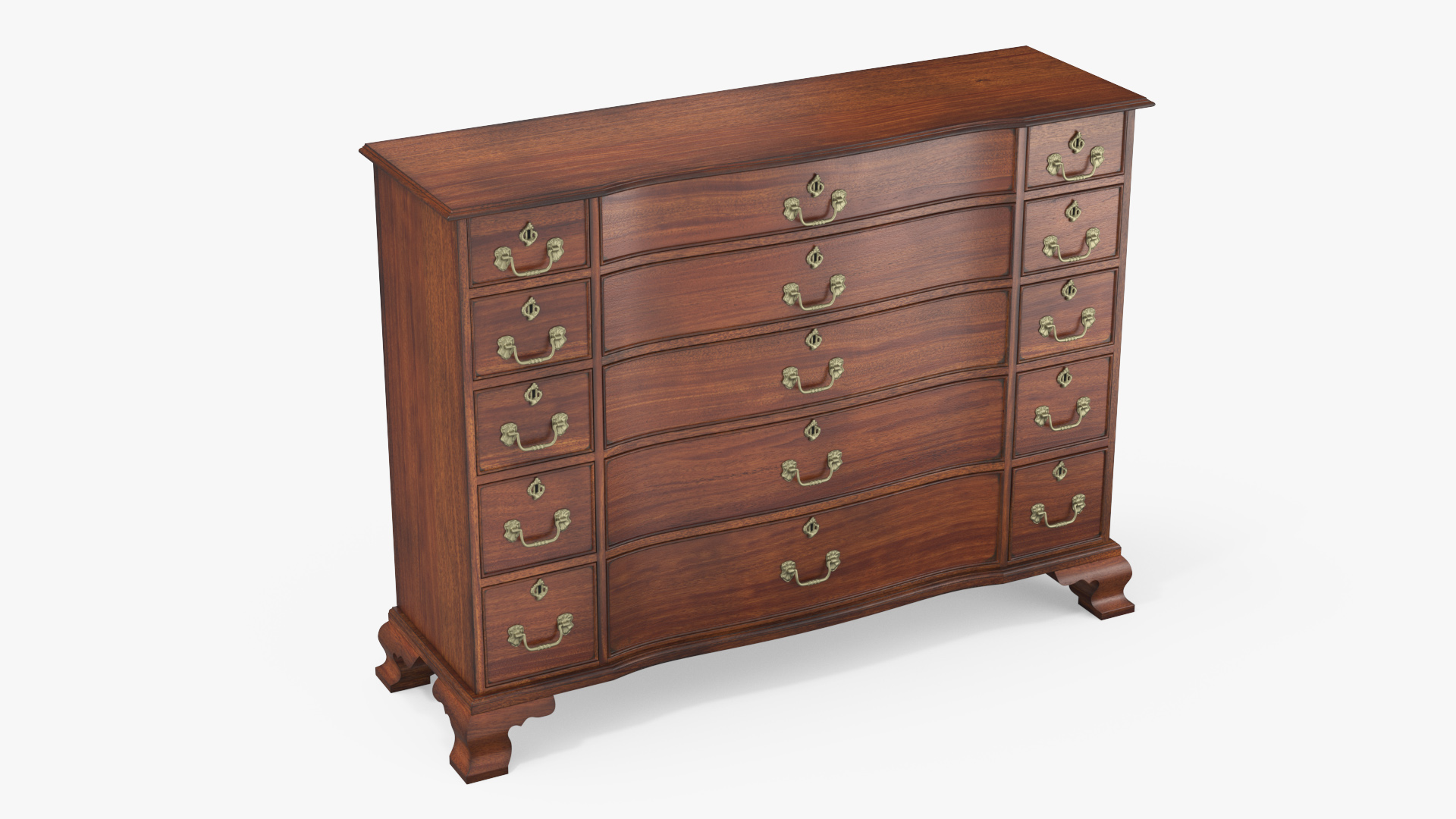 Red Oak Vintage Drawer 3D