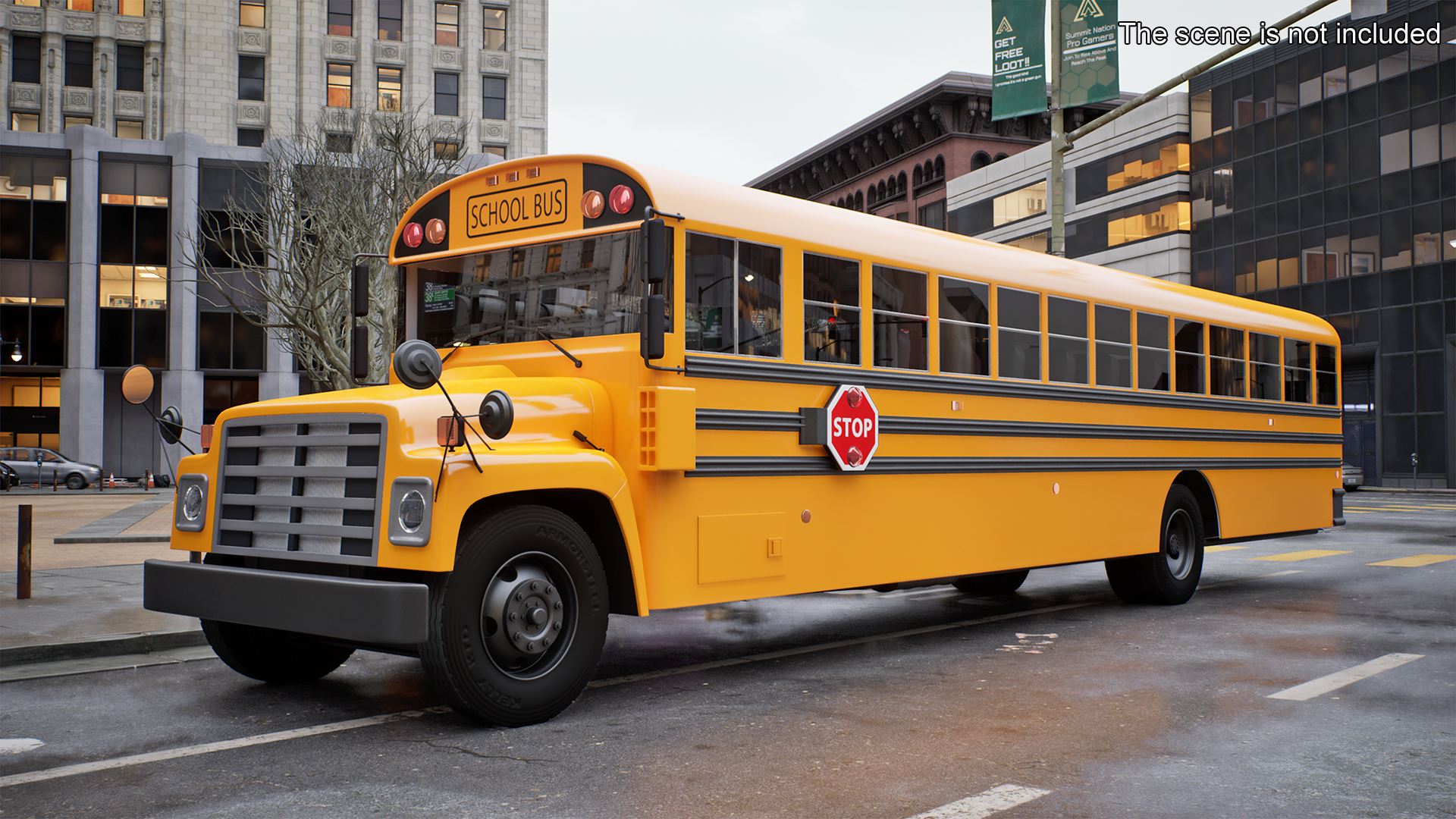 Yellow School Bus 3D