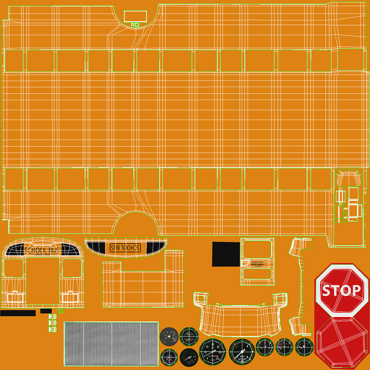 Yellow School Bus 3D
