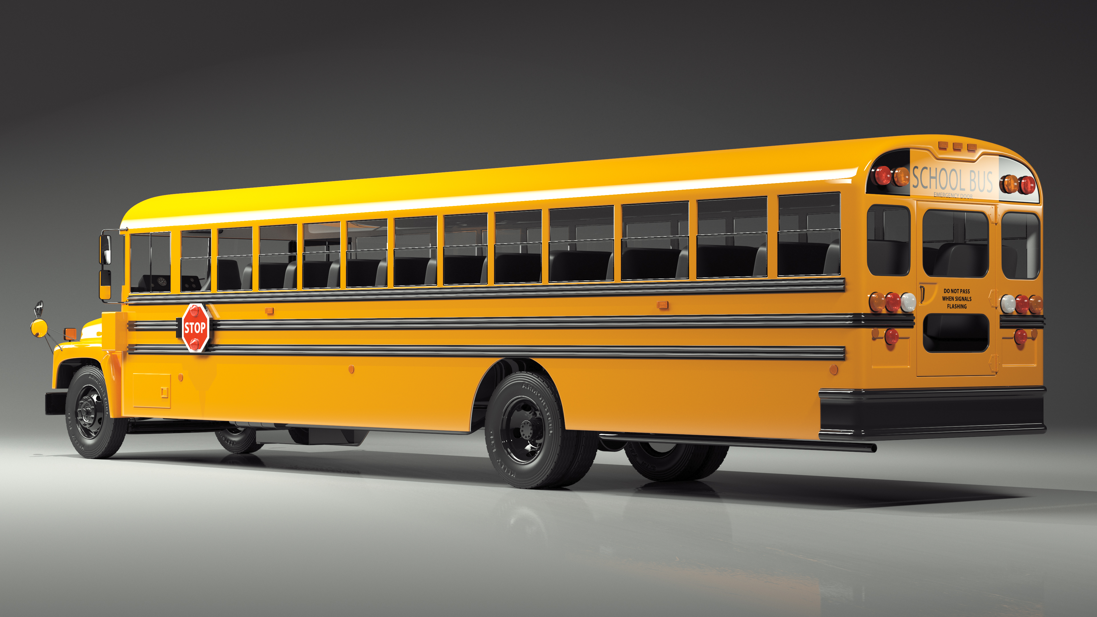 Yellow School Bus 3D