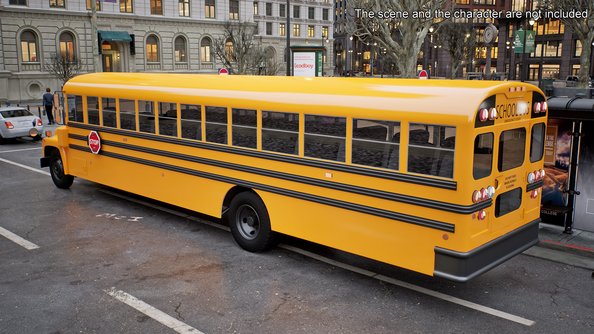 Yellow School Bus 3D
