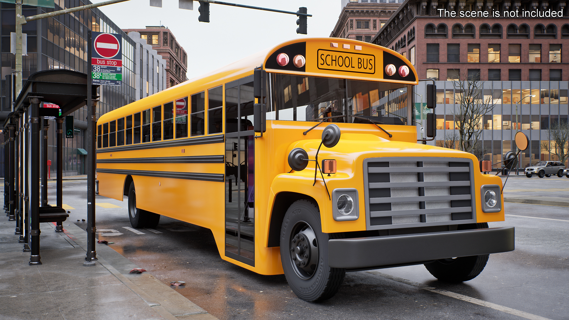 Yellow School Bus 3D