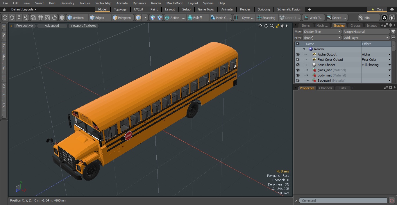 Yellow School Bus 3D
