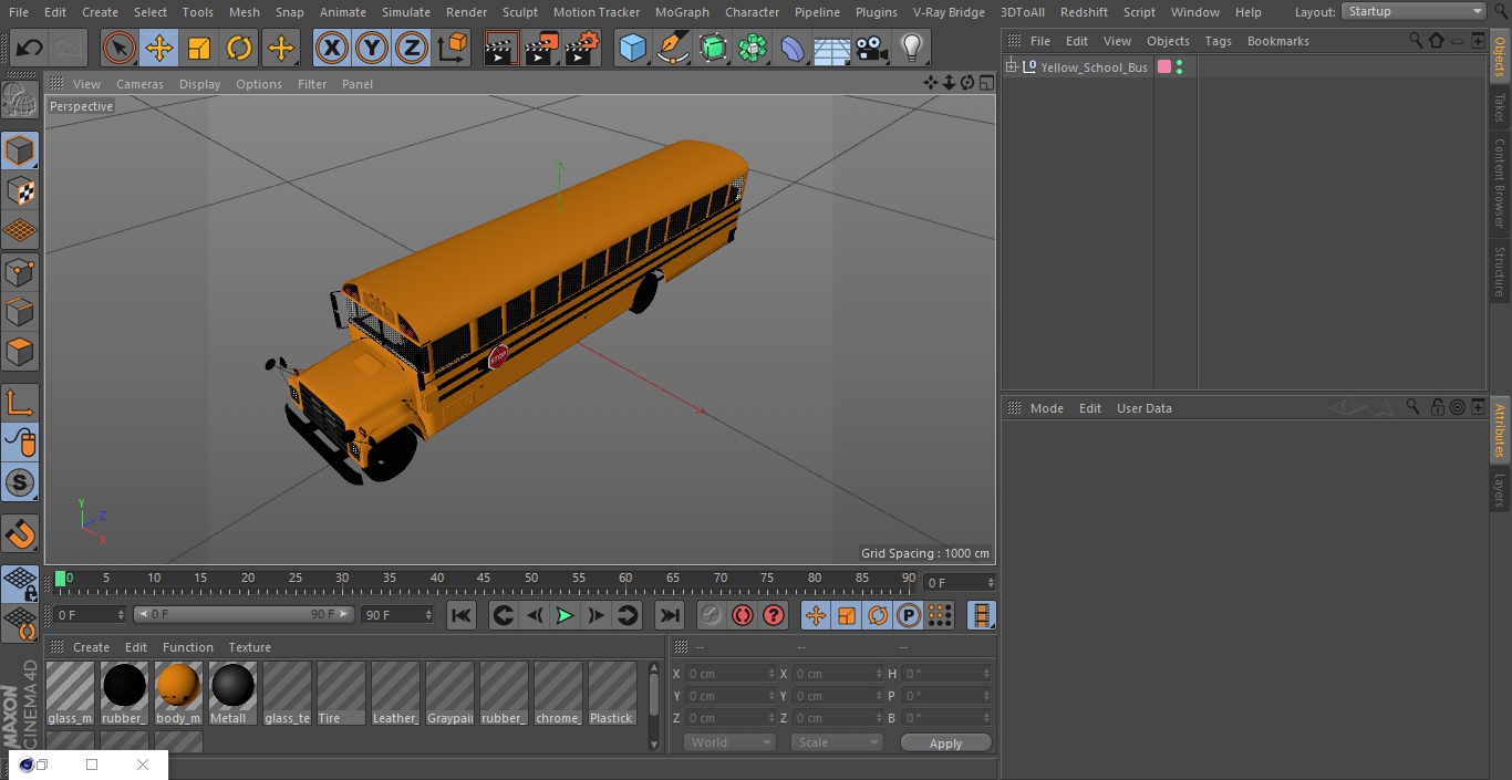 Yellow School Bus 3D