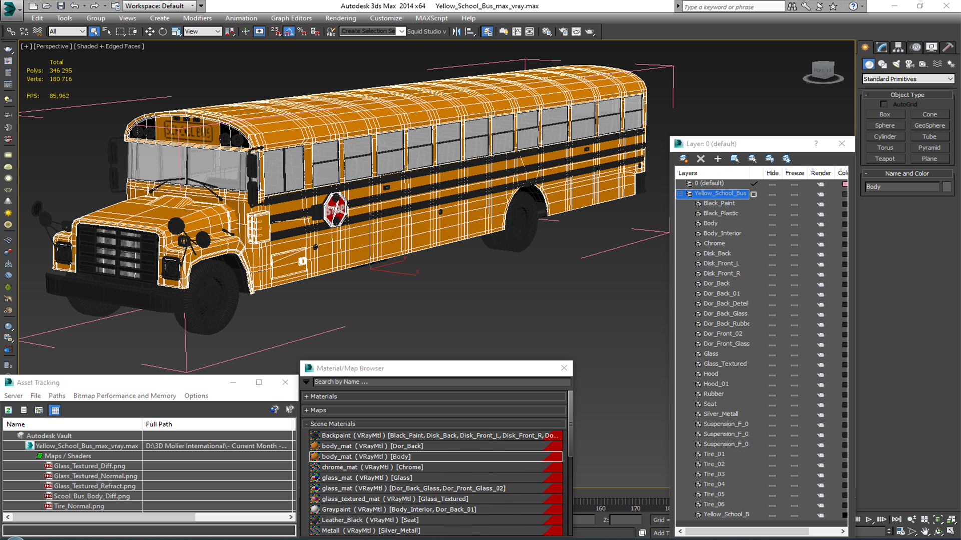 Yellow School Bus 3D