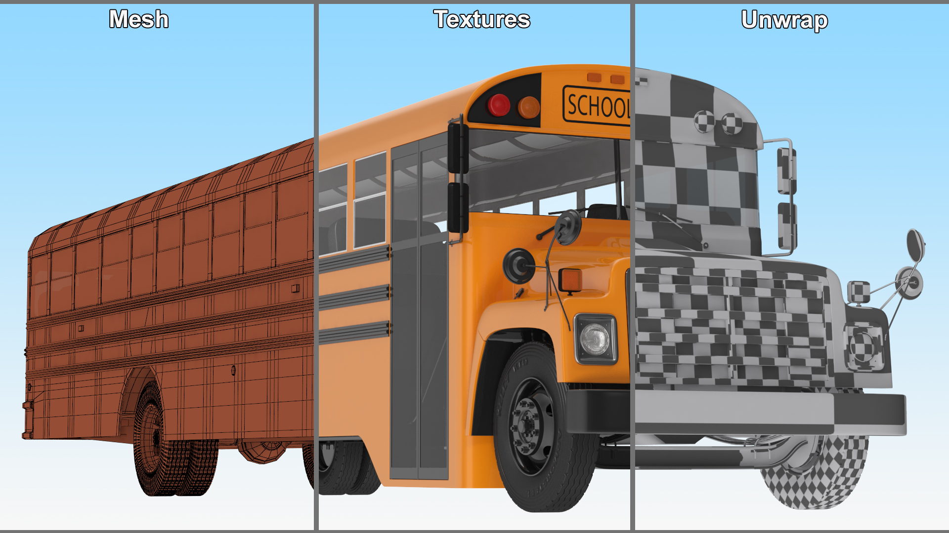 Yellow School Bus 3D