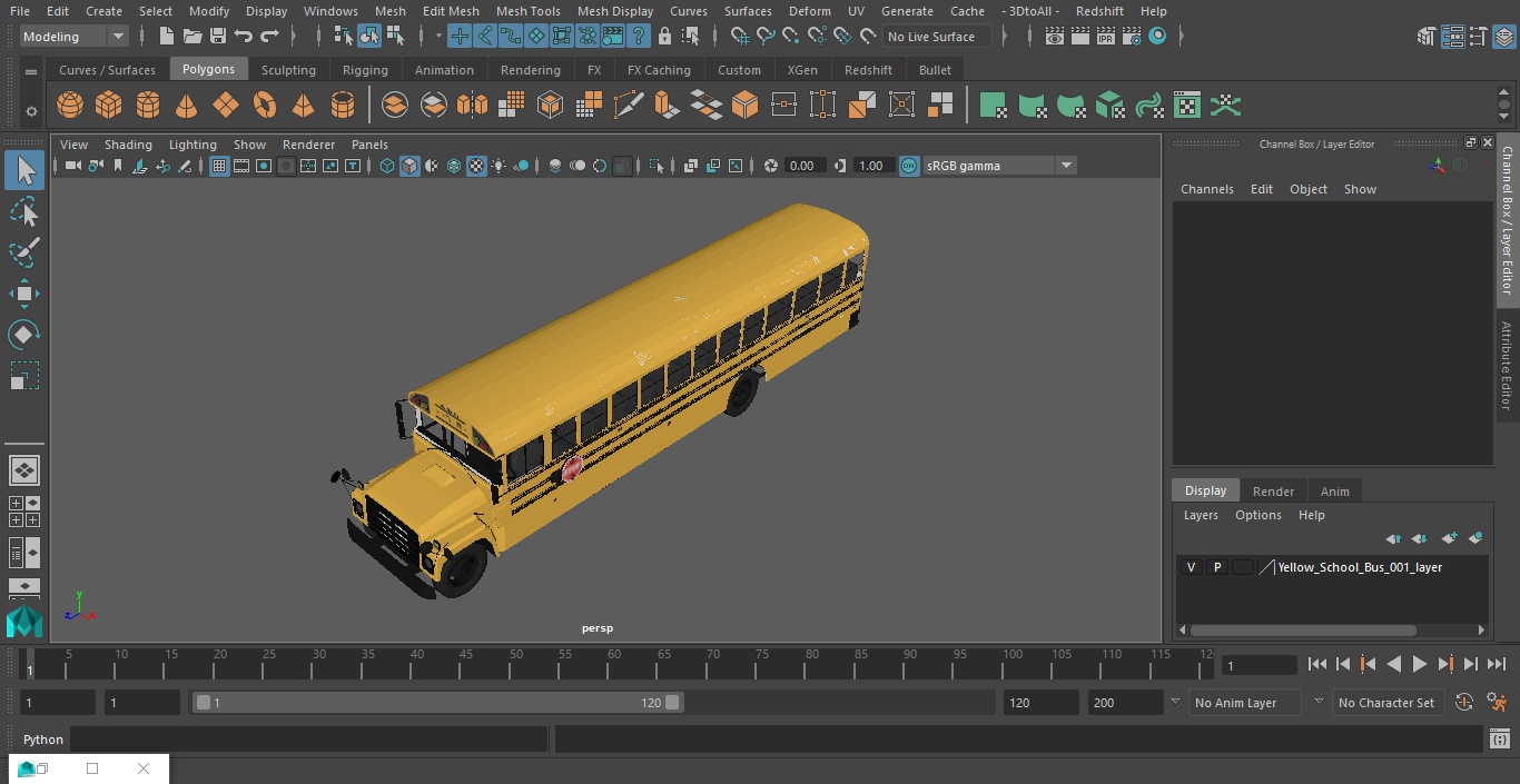 Yellow School Bus 3D