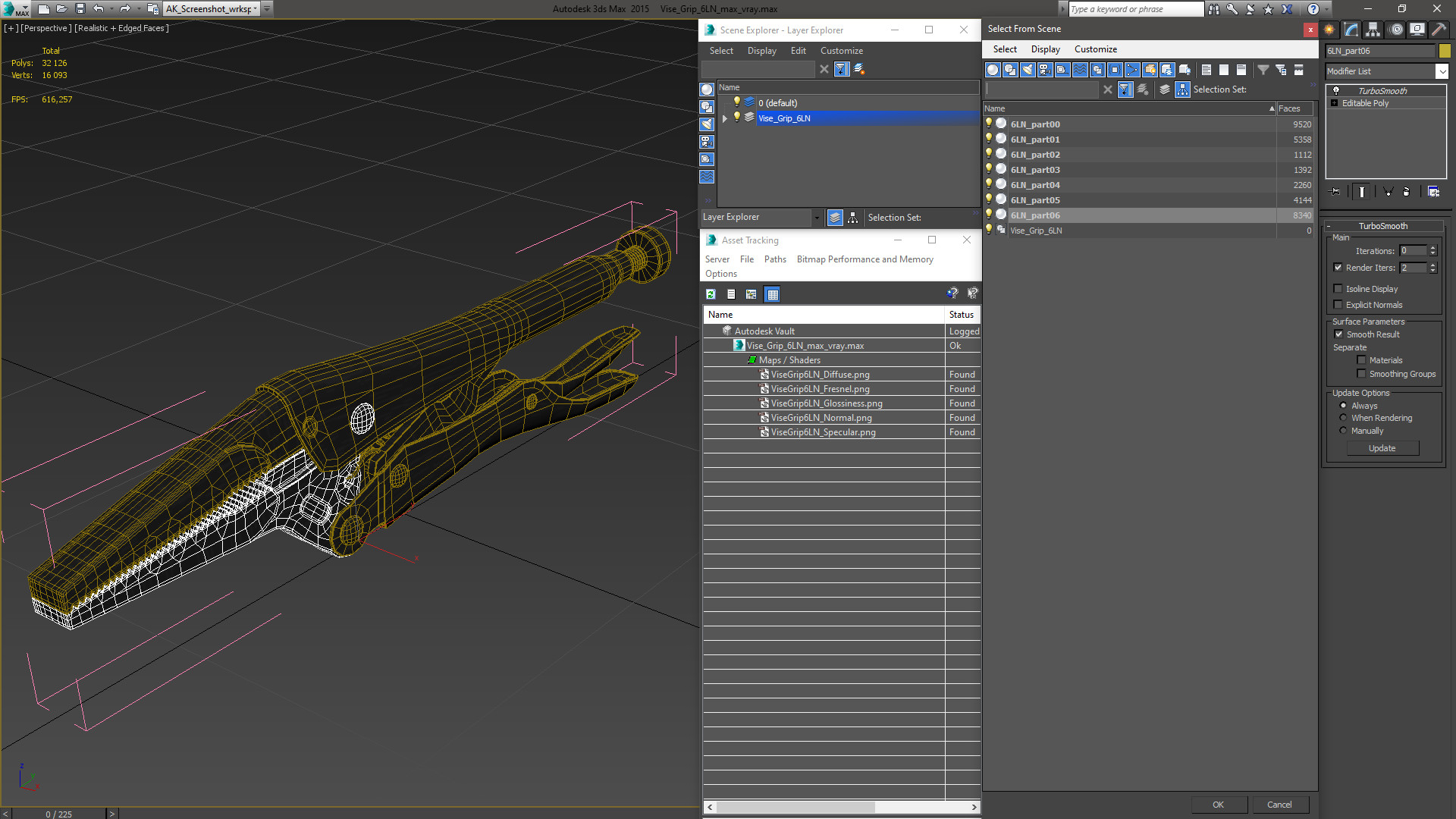 3D Vise Grip 6LN model