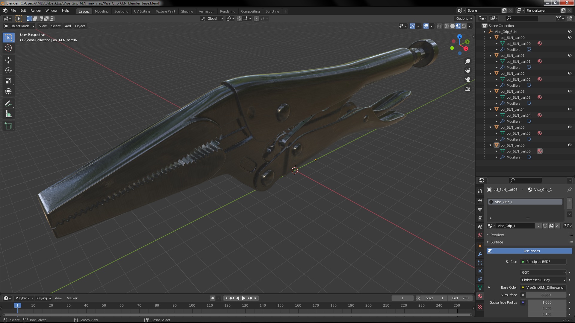 3D Vise Grip 6LN model