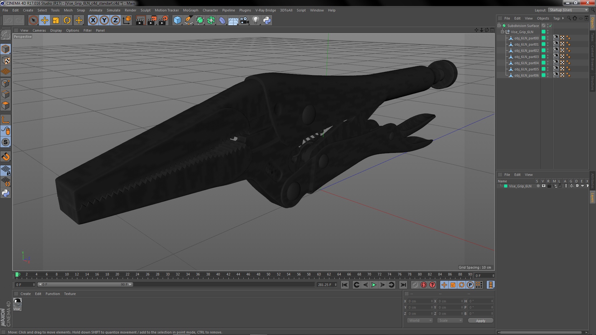 3D Vise Grip 6LN model