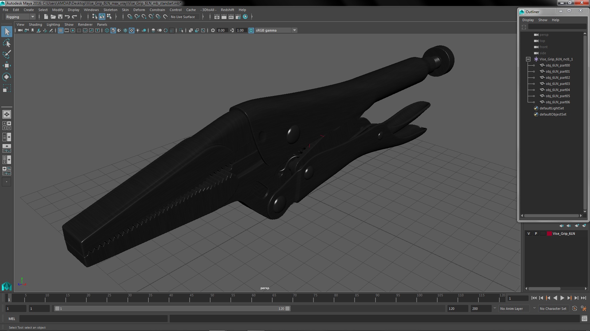 3D Vise Grip 6LN model
