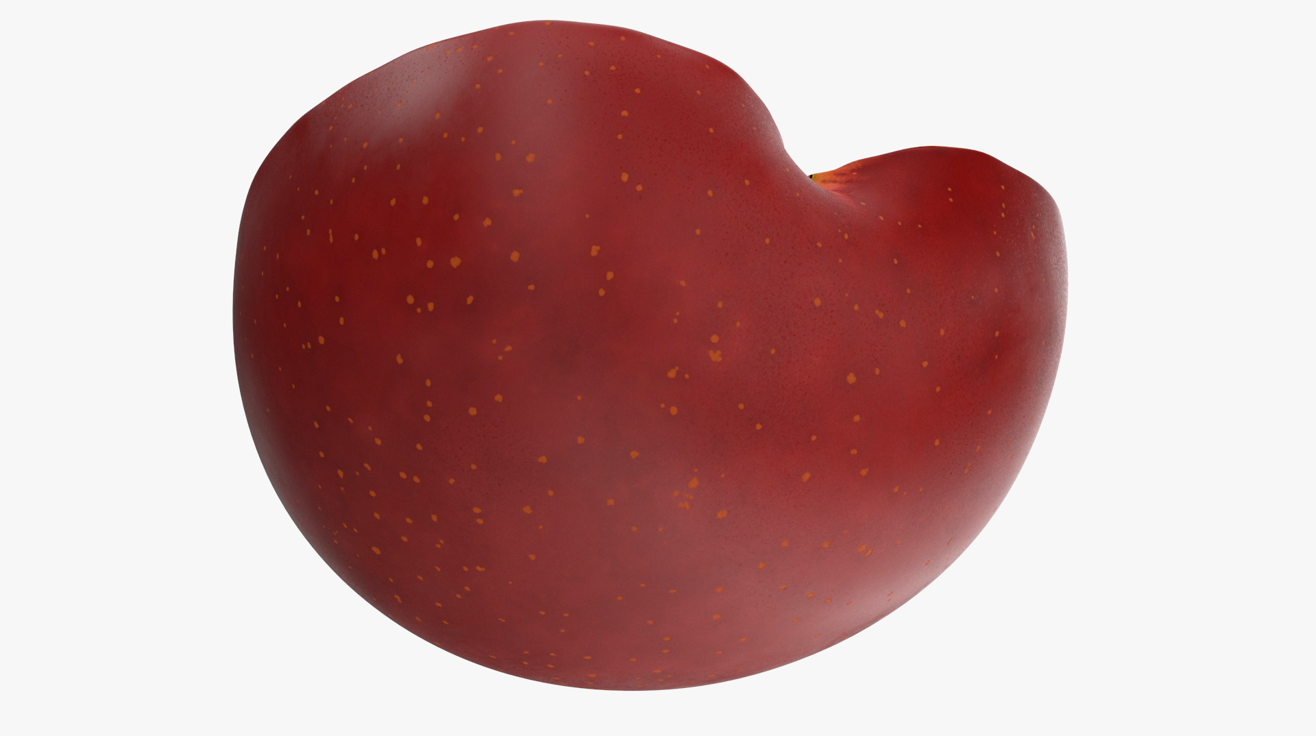 3D Plum Cut in Half