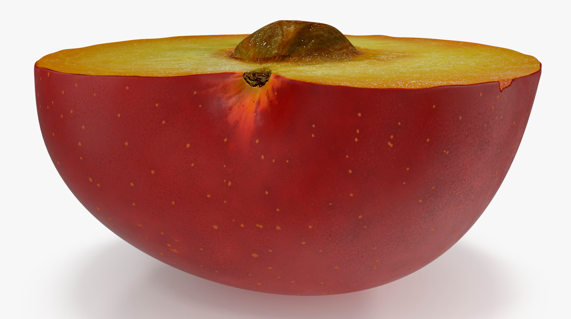 3D Plum Cut in Half