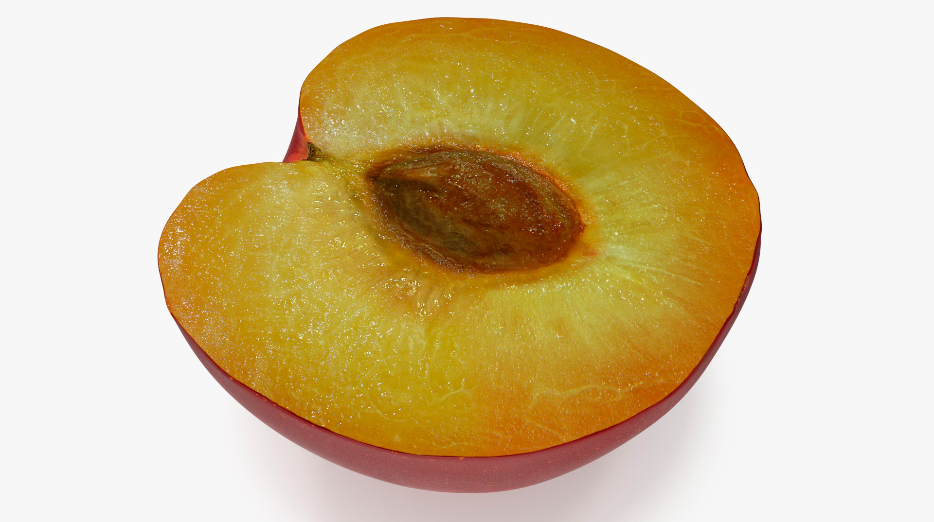 3D Plum Cut in Half