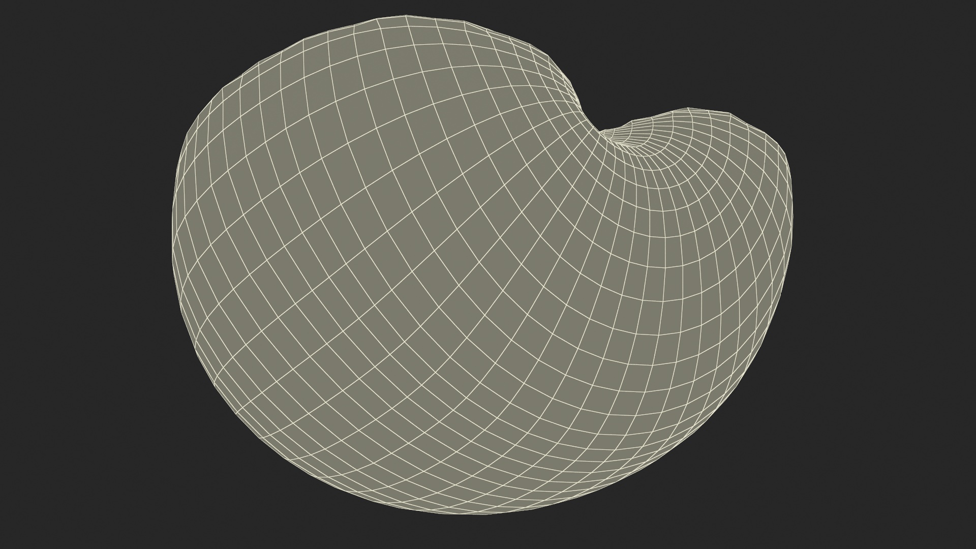 3D Plum Cut in Half
