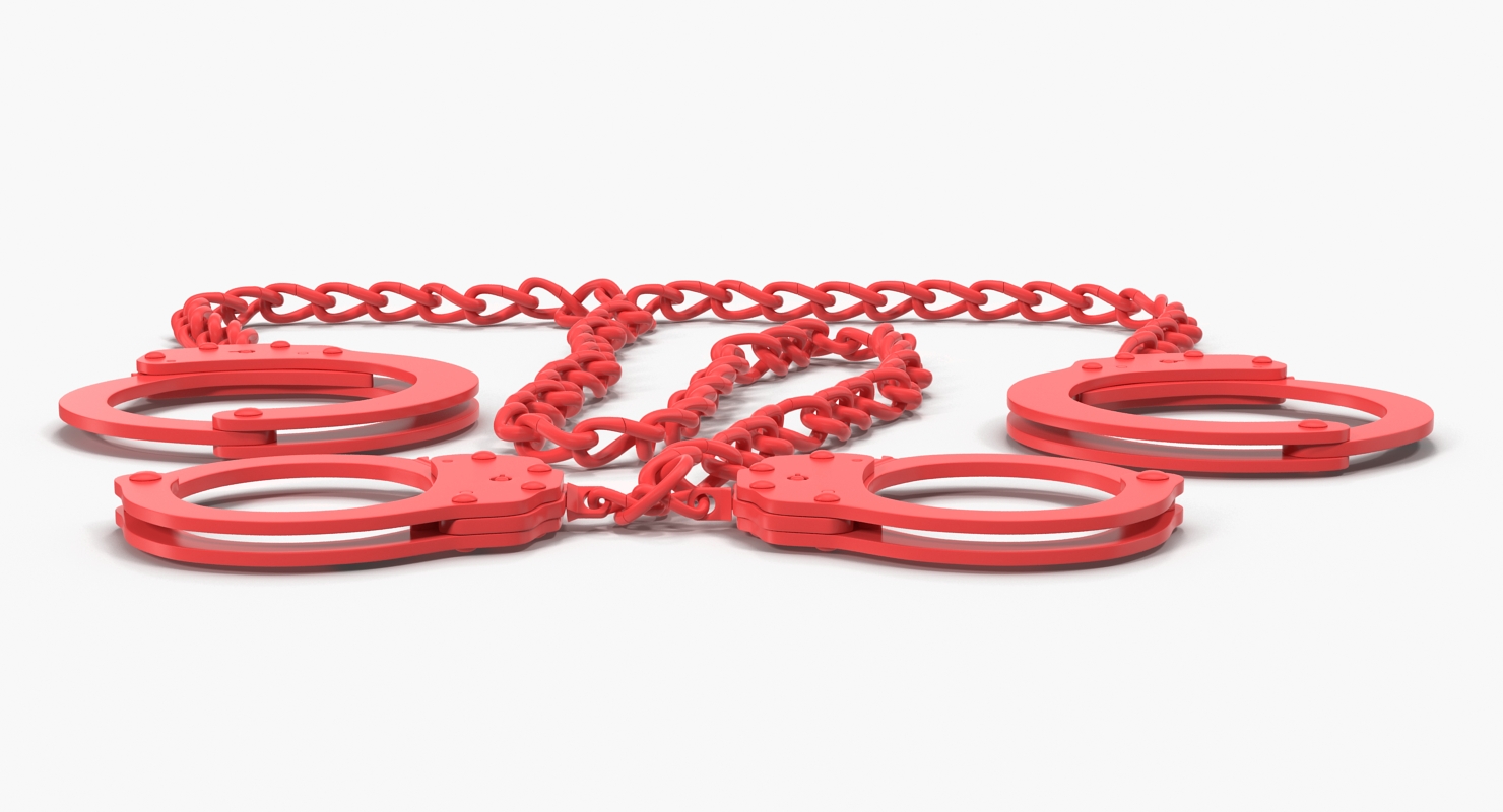 3D Leg Iron Handcuffs model