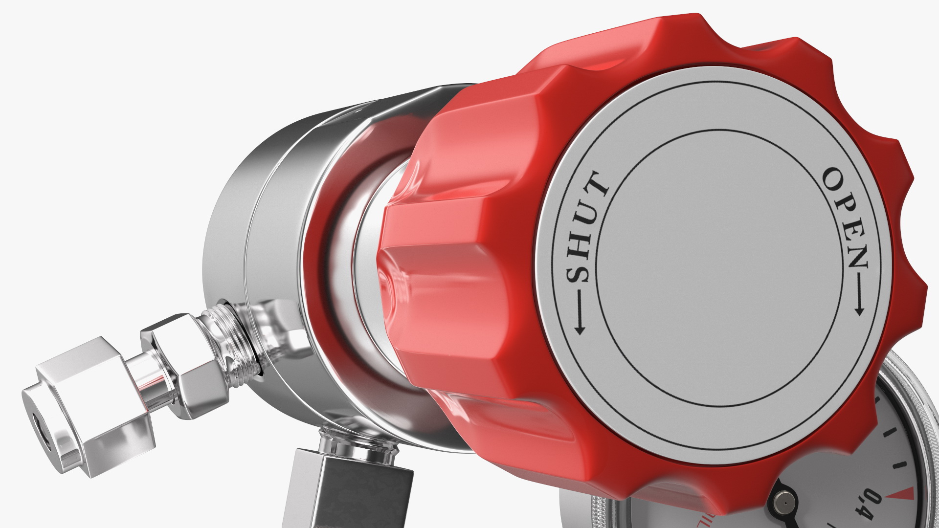 Gas Regulator with Two Gauges 3D model
