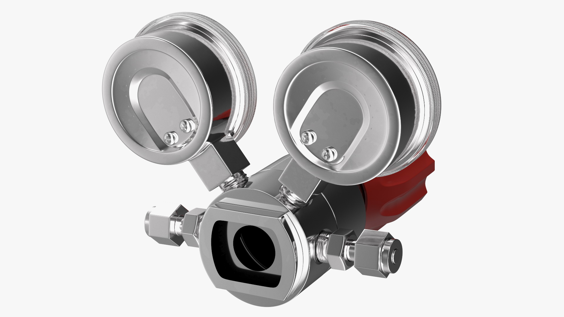 Gas Regulator with Two Gauges 3D model