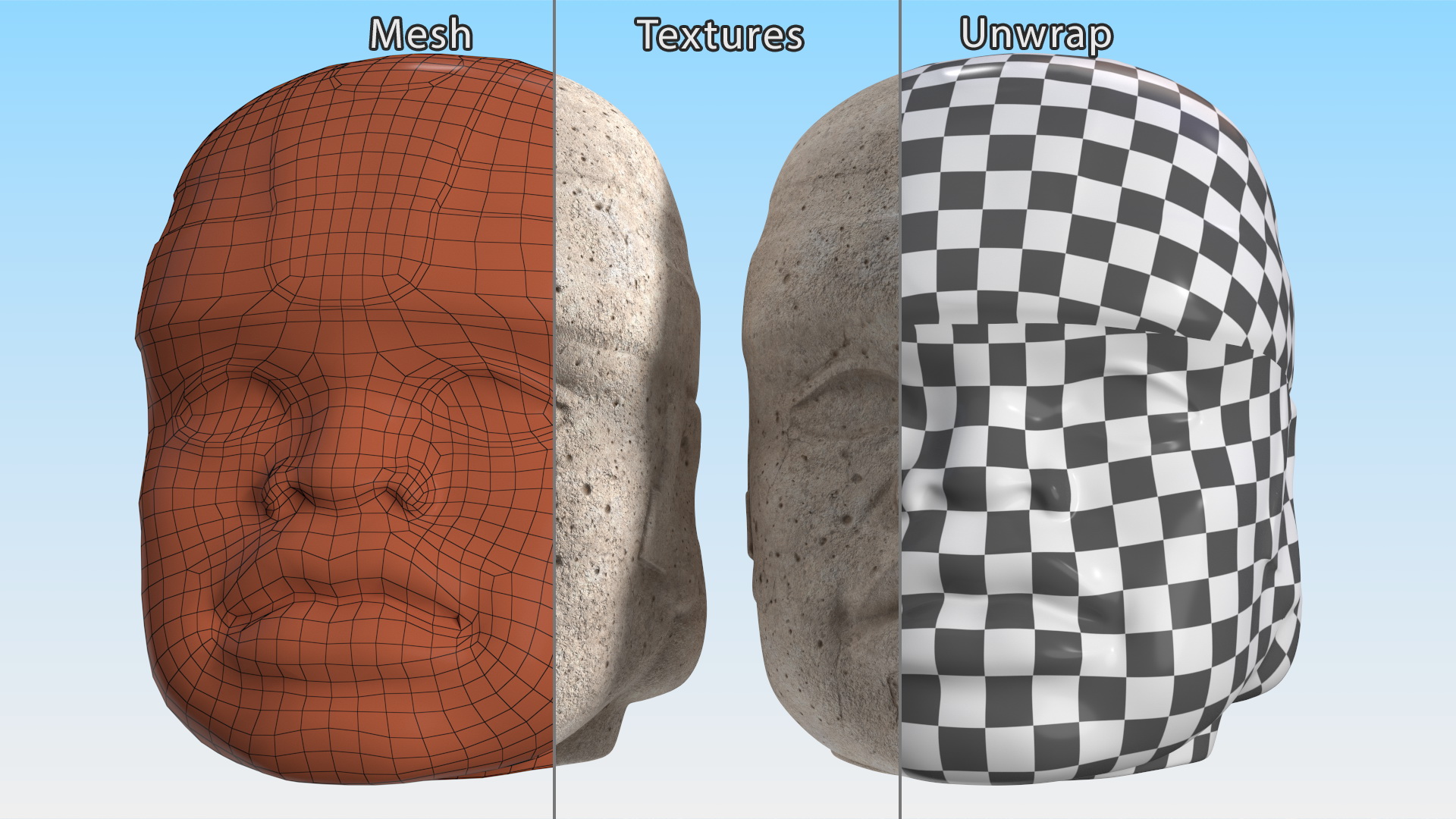 3D model Statue Olmec Colossal Head New