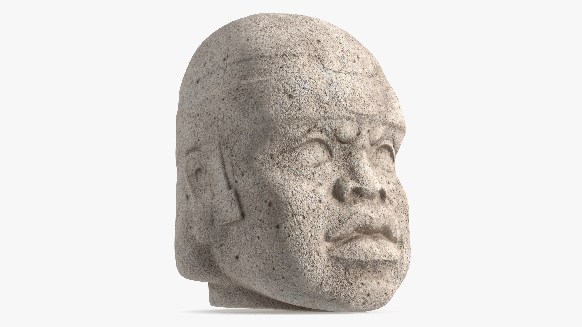 3D model Statue Olmec Colossal Head New
