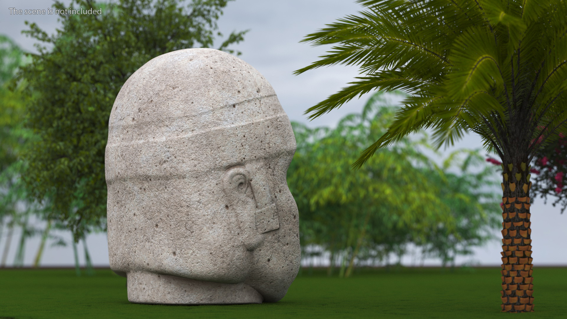 3D model Statue Olmec Colossal Head New