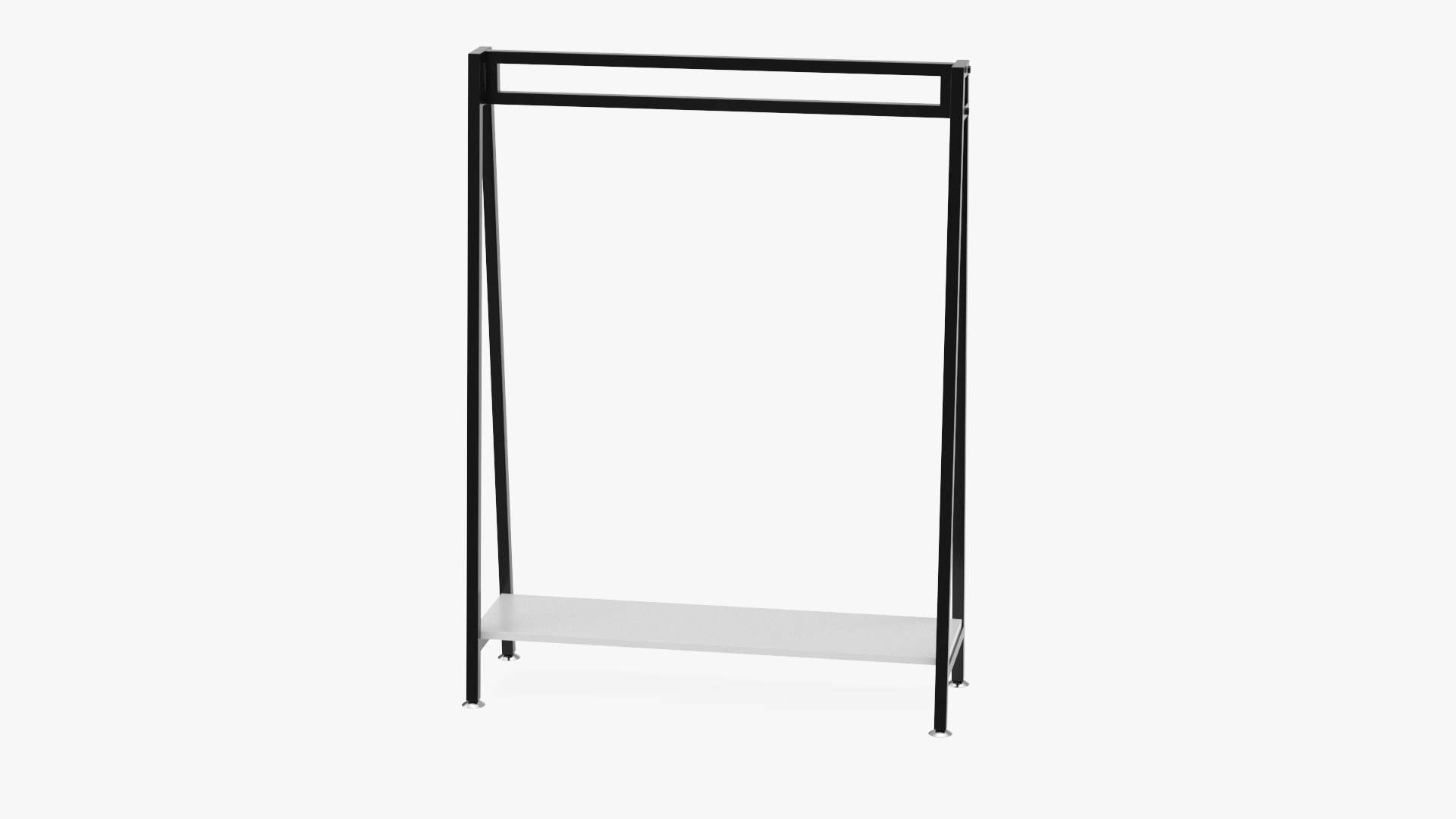 Cloth Coat Rack Black Color 3D
