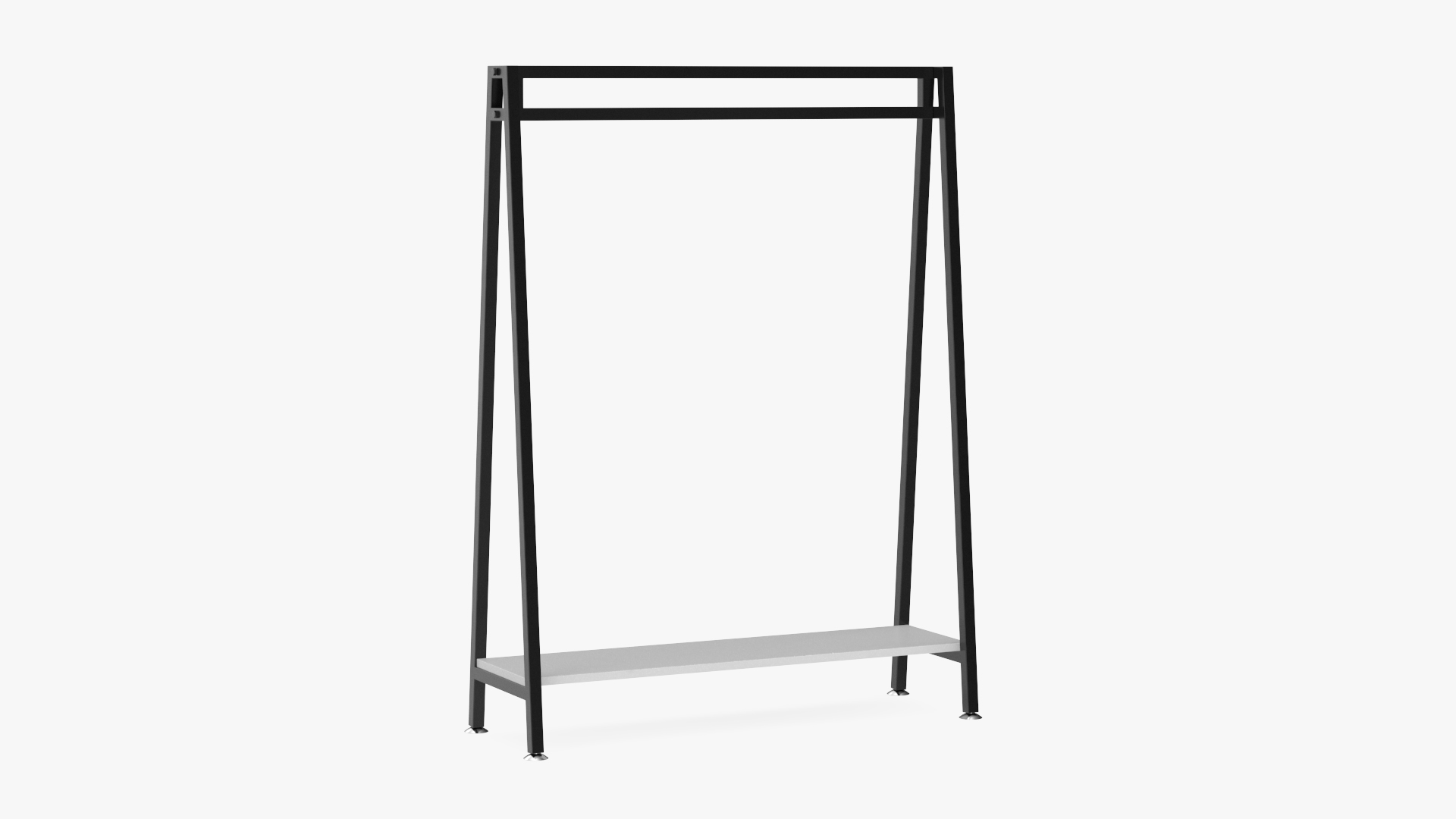 Cloth Coat Rack Black Color 3D
