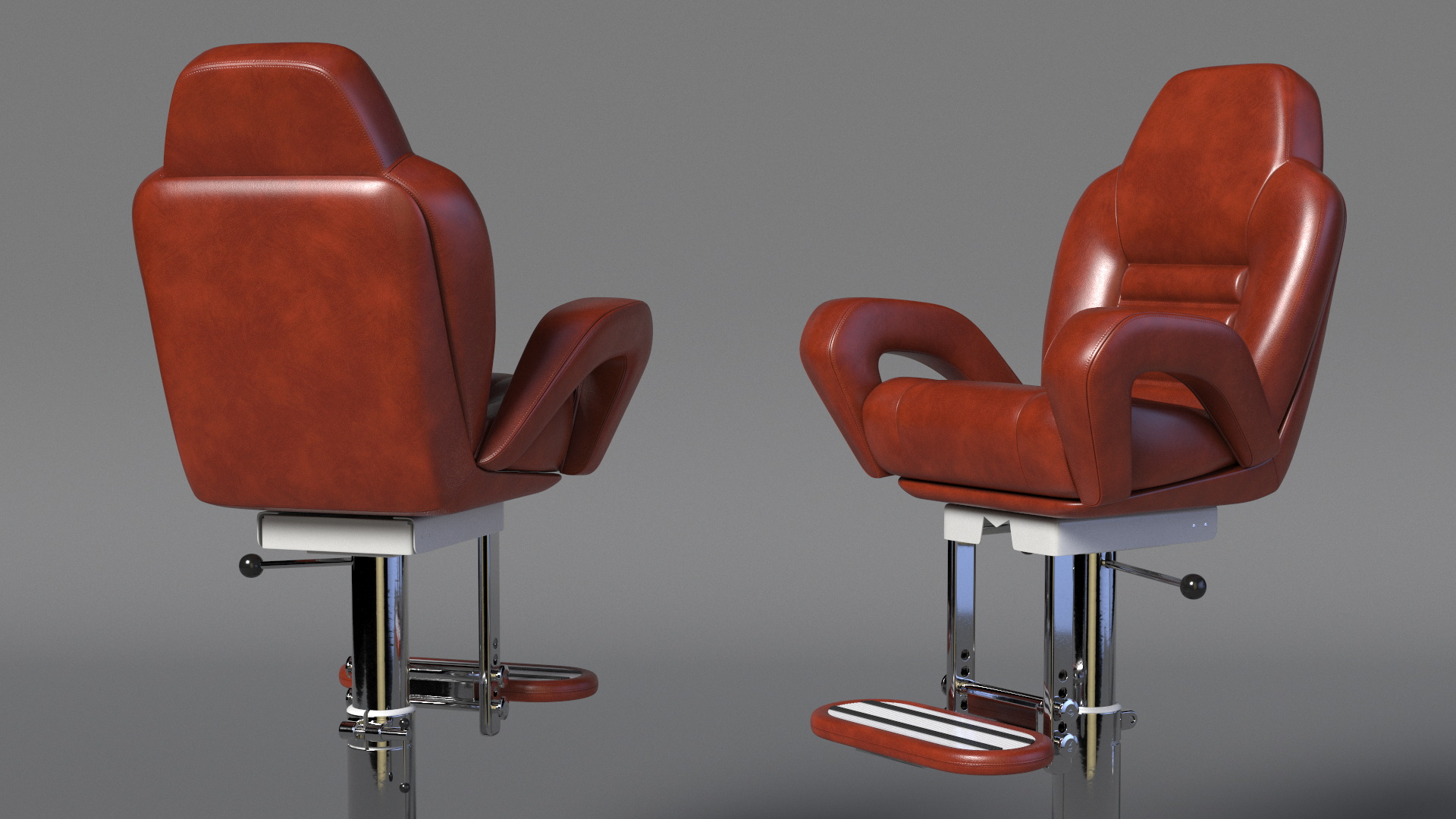 3D model Helm Pilot Captain Chair Brown