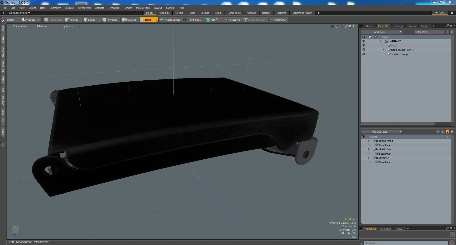 3D Used Buckle Belt