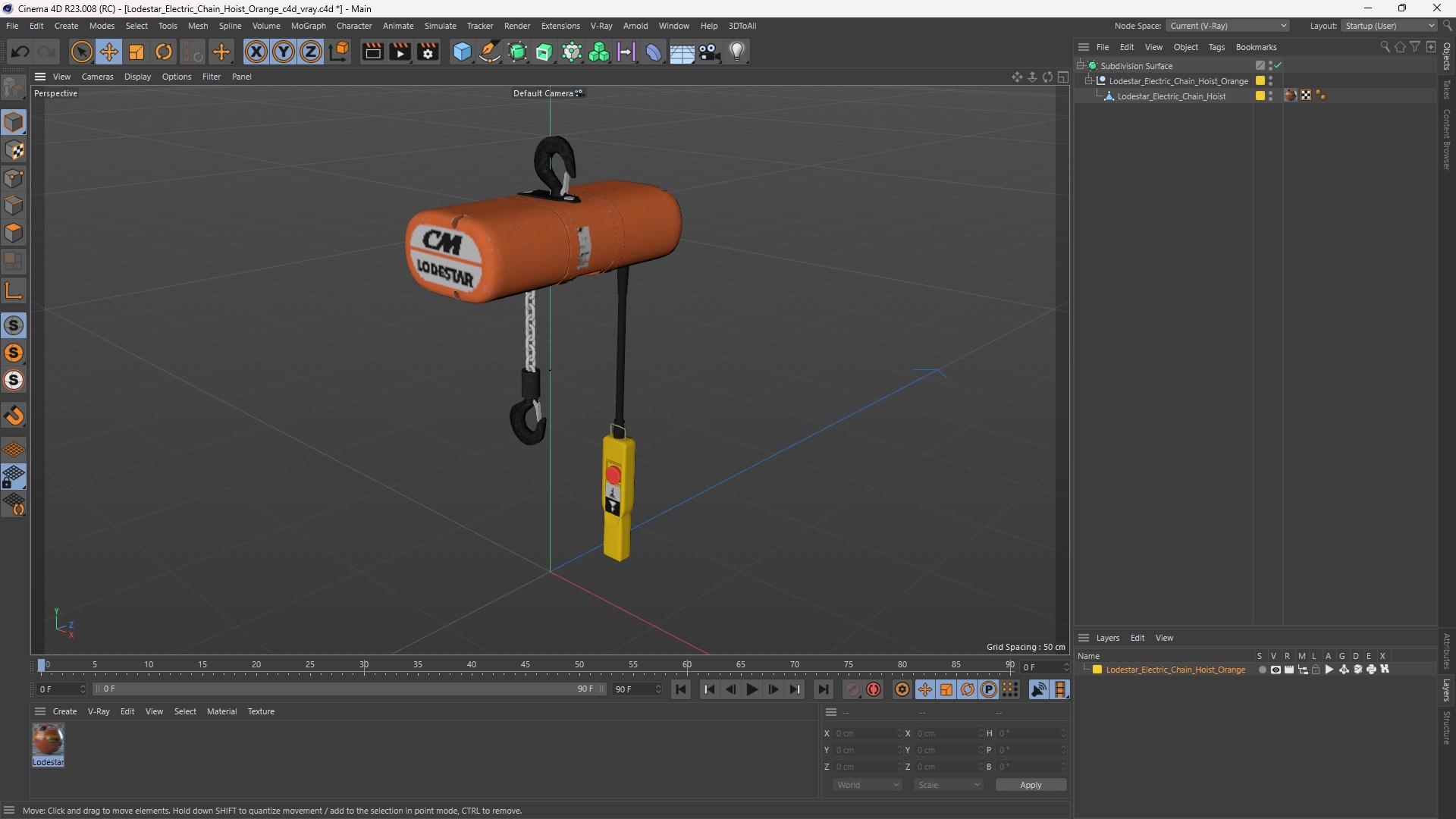 Lodestar Electric Chain Hoist Orange - view 12