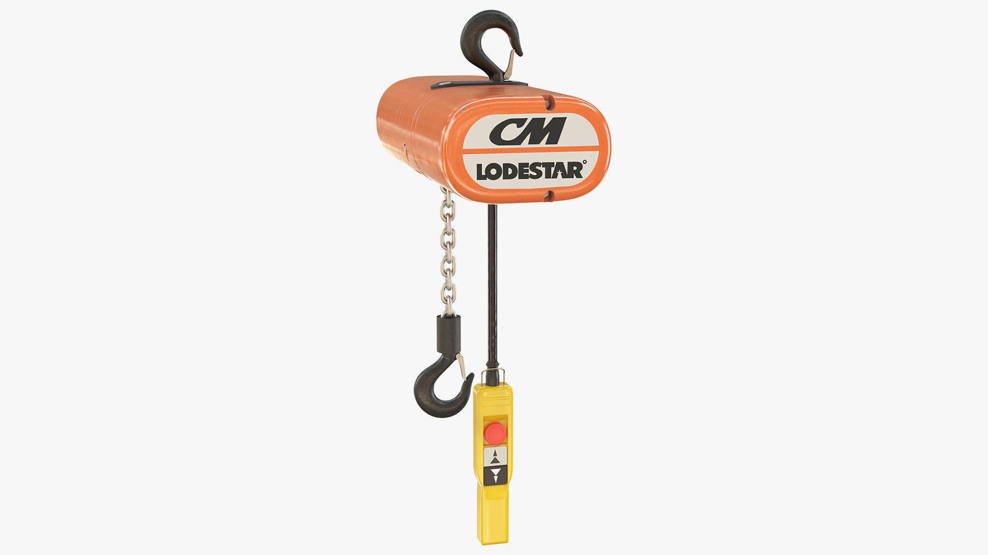 Lodestar Electric Chain Hoist Orange 3D model preview